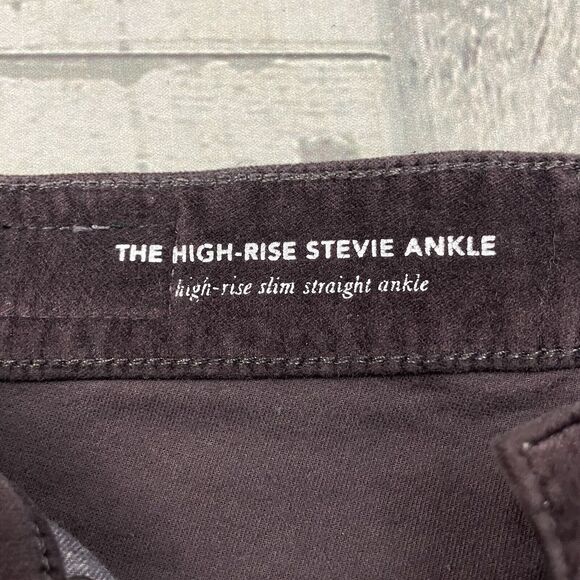 AG Adriano Goldschmied Women's 25R Plum Velvet High-Rise Stevie Ankle Pants - Picture 6 of 10